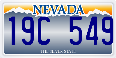 NV license plate 19C549