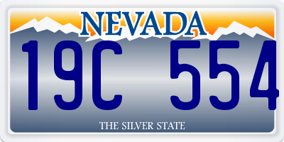 NV license plate 19C554