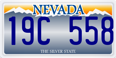 NV license plate 19C558