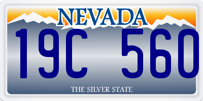 NV license plate 19C560