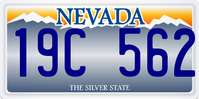 NV license plate 19C562