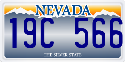 NV license plate 19C566