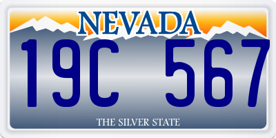 NV license plate 19C567