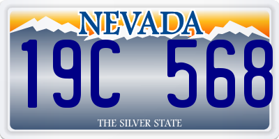 NV license plate 19C568