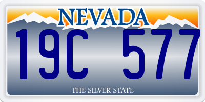 NV license plate 19C577