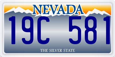NV license plate 19C581