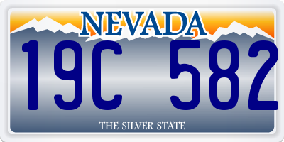 NV license plate 19C582