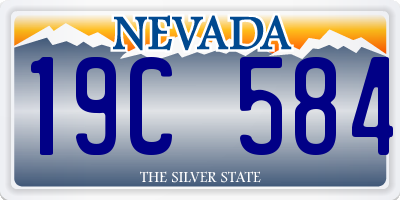 NV license plate 19C584