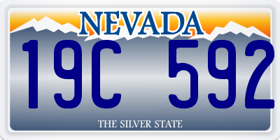 NV license plate 19C592