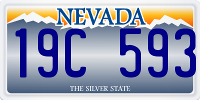 NV license plate 19C593