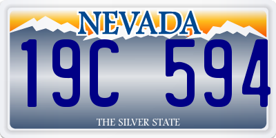NV license plate 19C594