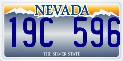 NV license plate 19C596