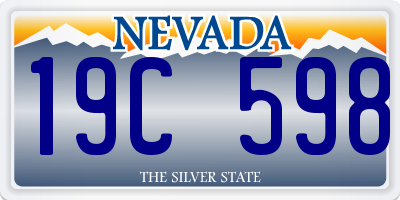 NV license plate 19C598