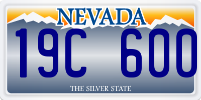 NV license plate 19C600
