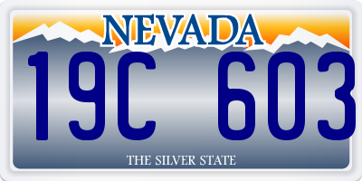 NV license plate 19C603