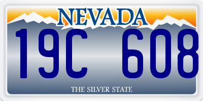 NV license plate 19C608