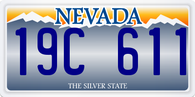 NV license plate 19C611