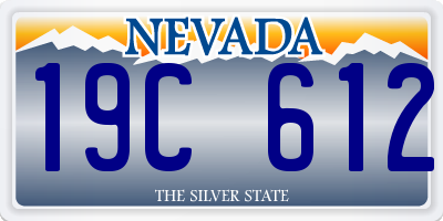 NV license plate 19C612