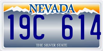 NV license plate 19C614