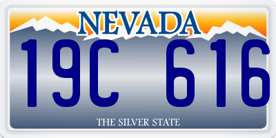 NV license plate 19C616