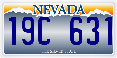 NV license plate 19C631