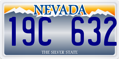 NV license plate 19C632