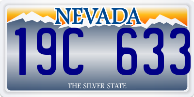 NV license plate 19C633