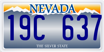 NV license plate 19C637