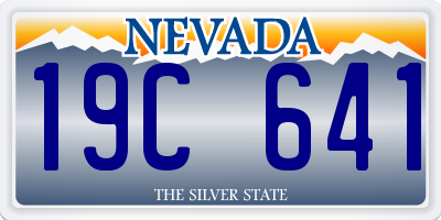 NV license plate 19C641