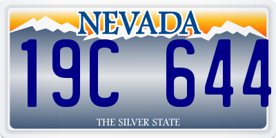 NV license plate 19C644