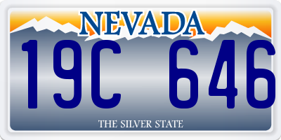NV license plate 19C646
