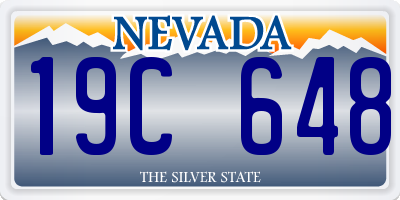 NV license plate 19C648