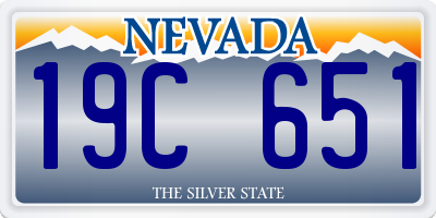 NV license plate 19C651