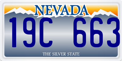 NV license plate 19C663