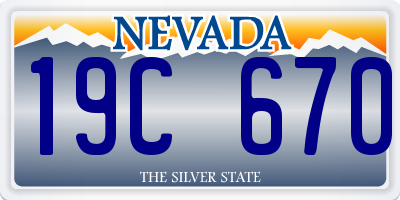 NV license plate 19C670