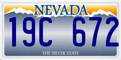 NV license plate 19C672