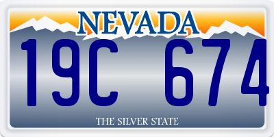 NV license plate 19C674