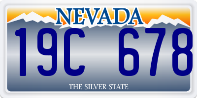 NV license plate 19C678