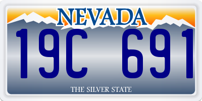 NV license plate 19C691