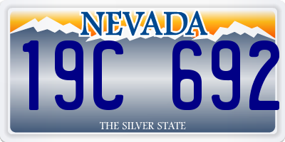 NV license plate 19C692