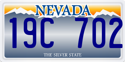 NV license plate 19C702