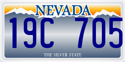 NV license plate 19C705