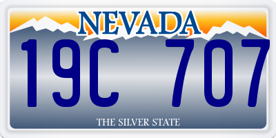 NV license plate 19C707