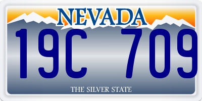 NV license plate 19C709