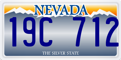 NV license plate 19C712