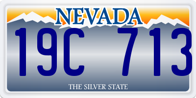 NV license plate 19C713