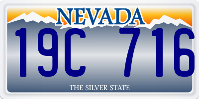 NV license plate 19C716