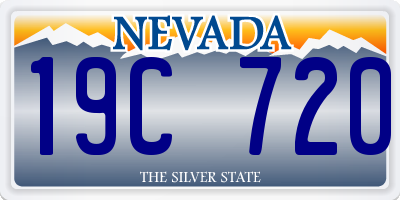 NV license plate 19C720