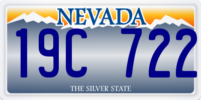 NV license plate 19C722