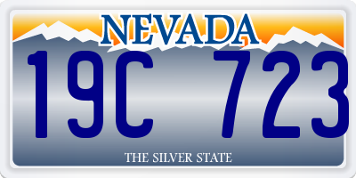 NV license plate 19C723